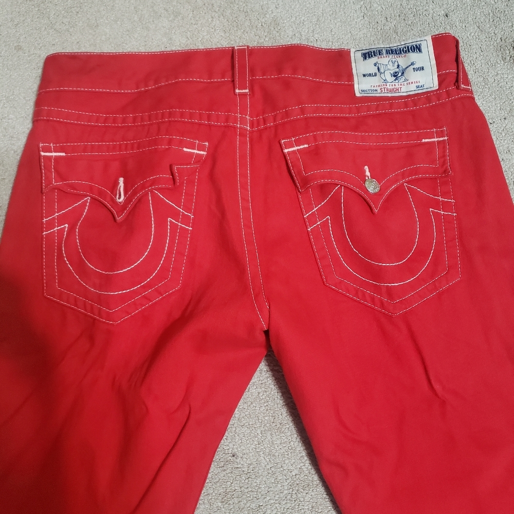 Red True Religion jeans